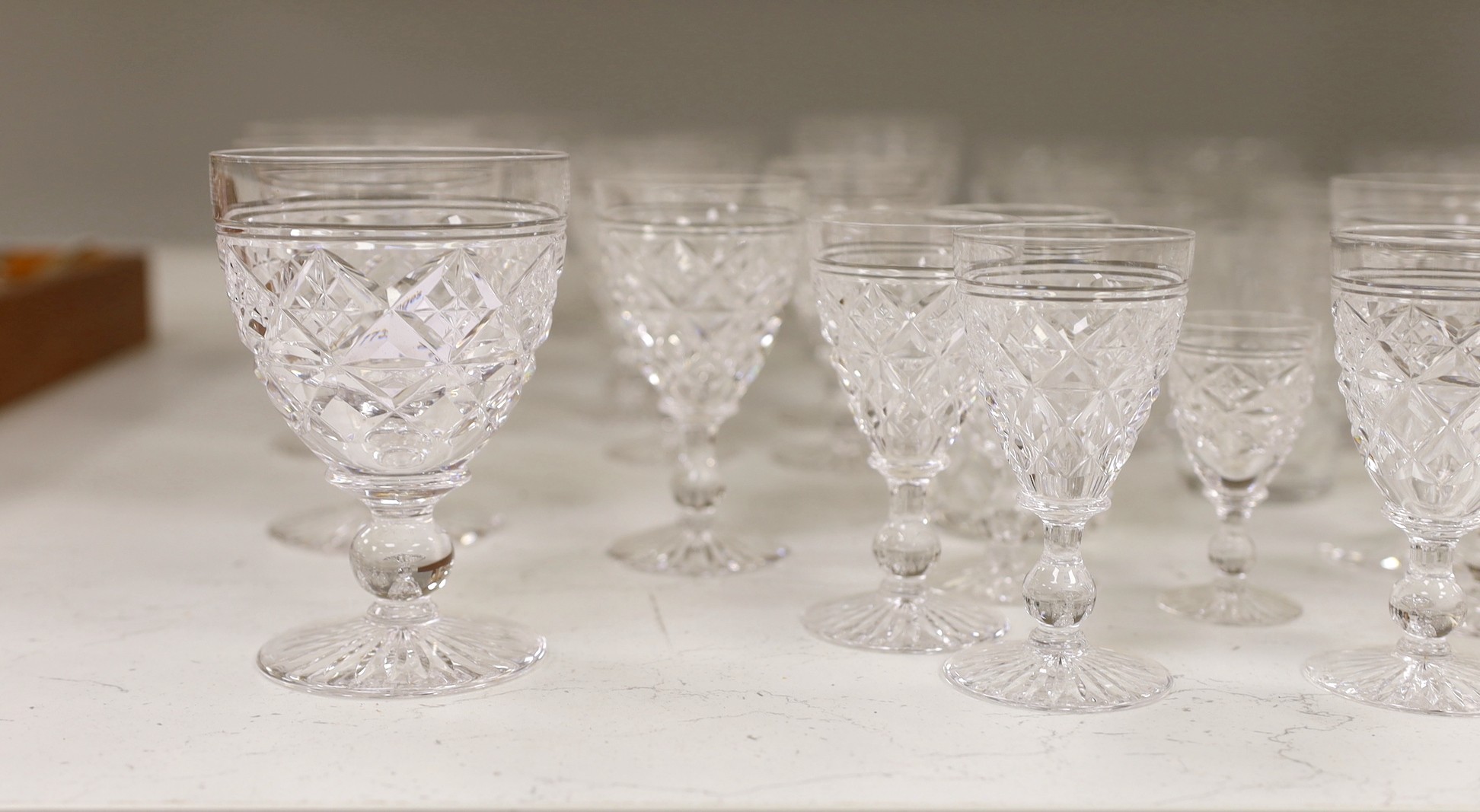 A suite of Stuart drinking glasses